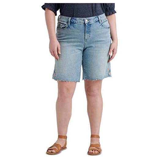 Lucky Brand Women's Plus Size Mid Rise Georgia Short, Lake Chelan, 14W