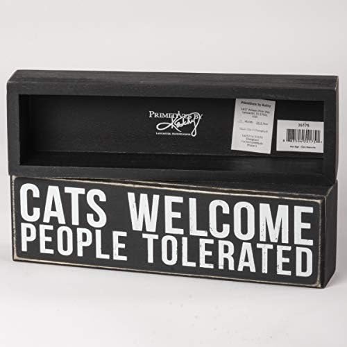 Primitives by Kathy 35175 Classic Box Sign, Cats Welcome image 5