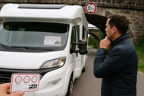 Gradert-Elektronik Wohnmobil Aufkleber Gewicht & Achslast – 2er Set (100×70 mm) | Selbstklebend, beschreibbar, wetterfest | Für Wohnmobil, Van, Transporter