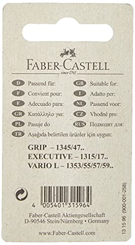 FABER-CASTELL 131596 - Ersatzradierer für Druckbleistift Grip 1345/1347, 3 Stück