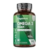 Omega 3 Vegan - Huile d'Algues en Gelules 2000mg Omega 3 DHA EPA - 90...