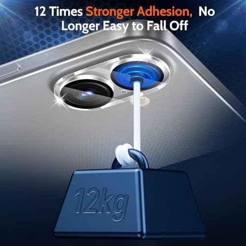 Image of Camera Lens Protector Compatible with iPhone 16 (Pack of 3) | 9H Tempered Glass Camera Lens Guard | Scratch Resistant | HD Clear | Anti-Fingerprint | Easy Installation | Bubble Free