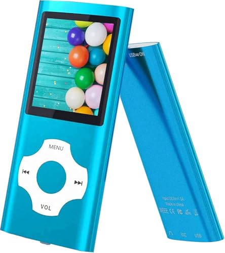 64GB MP3 Player, Hotechs MP3 Music Player with Slim Classic Digital LCD 1.82\'\' Screen Mini USB Port with FM Radio, Voice Record (Blue) - Thumbnail 6