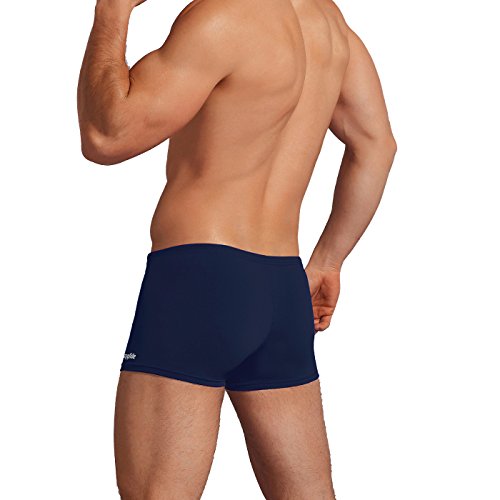 Easyglide Square Leg Suit Mens Comfortable Swimwear for Polyester Fabric Shape Retention,Quick Drying (Navy Blue, 40) - Thumbnail 2