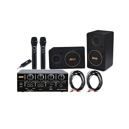 BMB DAH-100 with CSJ-08 Speakers and WH-210 Wireless Microphone System Package
