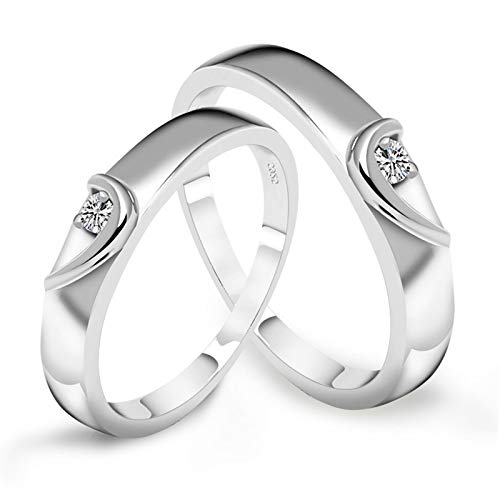 Alliance cœur argent et zircone, le cadeau de Saint-Valentin