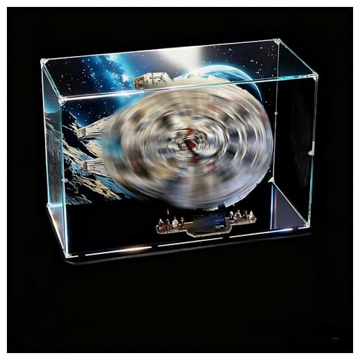Acryl-Vitrine für Lego 75192 Millennium Falcon Modell, staubdichte Schaukasten, Baustein-Displaybox für 75192 (nur Vitrine) (Hintergrund)
