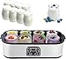 Yogurtera automática definitiva de 1400 ml, con 8 tarrinas de Cristal de 180 ml, Control de Temperatura y Tiempo Ajustables, Yogur probiótico con Pantalla LCD