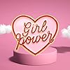 Girl Power Heart Enamel Pin – Pink & Red Feminist Brooch for Backpacks, Jackets, Gifts & Accessories #1