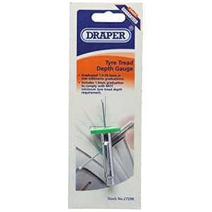 Draper 27298 Bandenprofiel dieptemeter, 1mm-26mm, blauw