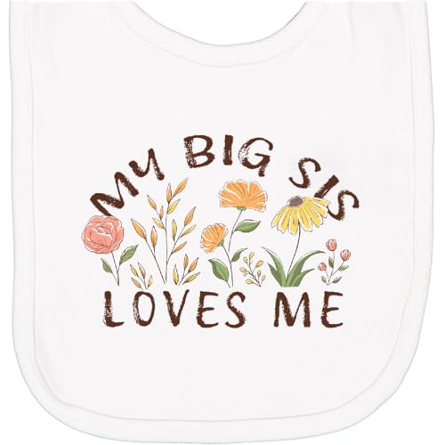 inktastic My Big Sis Loves Me Newborn Bib