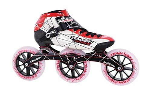 Tempish Atatu Patines Profesionales para Velocidad Ruedas en Línea, Unisex Adulto, Rojo, 31.70 cm
