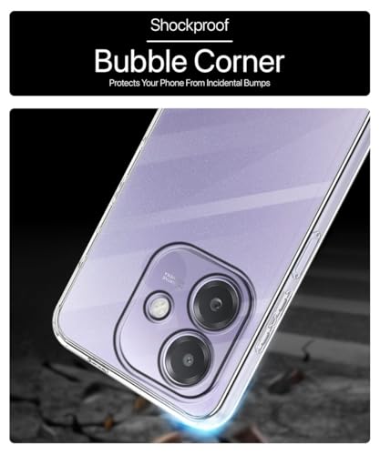 Image of WOW IMAGINE Transparent Back Cover Case for Oppo A3x 5G | A3x 4G | A3 5G | Raised Bumps for Full Device & Camera Protection Shockproof TPU Silicone Back Case Mobile Cover - Transparent