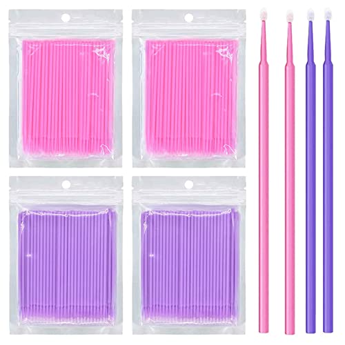 Chargenyang - Chargenyang 400 Count Multipurpose Dental Swabs Disposable Micro Applicator Brush Mascara Brush for Dental Care or Make up 1.5/2.0 mm