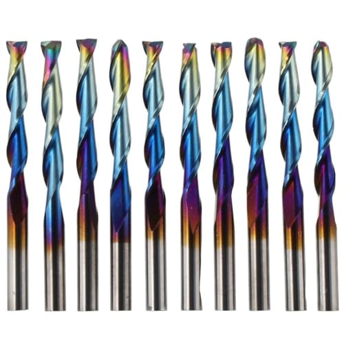 Image of FEIYING 10PCS 3.175 * 22 * 39mm Carbide Ball End Mills,Tungsten Steel Milling Cutter,Acrylic Burr-Free Engraving Machine Tool,Spiral Router Bits for Carving Standard Milling