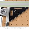 Woodpeckers MFT Layout & Assembly Square, Fits Festool MFT Table & Other MFT Table Tops, Includes 2 Positioning Dogs