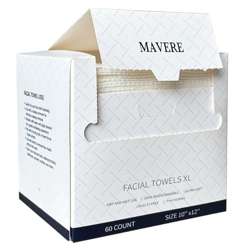 60�� �g���̂ăt�F�C�X�^�I�� ����(10�C���`×12�C���`) - 100%USDA�o�C�I�x�[�X�A���S�ɐ����𐫂̎g���̂ăh���C���C�v - �q�����p�̃X�[�p�[�\�t�g���C�N���Ƃ�&�t�F�C�V�����N���X