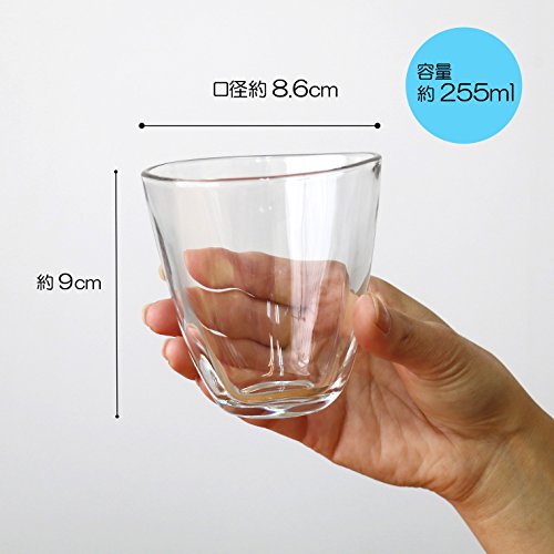ADERIA P6696 Tibiner, Free Cup, 8.5 fl oz (255 ml), 3 Pieces, Made in Japan, Glass, Highball Cup, Wedding, Celebration, Beer, Stylish, Present, Popular, Ranking Glass, Sake, P6696, Birthday, Female
