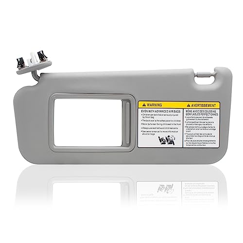 NHILES Left Driver Side Sun Visor Replacement Compatible with Toyota RAV4 2006 2007 2008 2009 2010 2011 2012 2013 with Light Replace# 74320-42501-B2 Grey by NHILES - Used condition - US$19.03