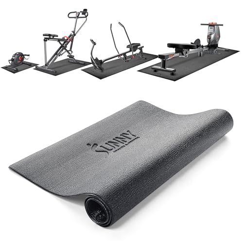Sunny Health & Fitness Esterilla Antideslizante para Gimnasio Casa, Esterilla para Equipo de Ejercicio para Cinta de Correr, Bicicleta, Elíptica y Stepper, Esterilla para Yoga, L