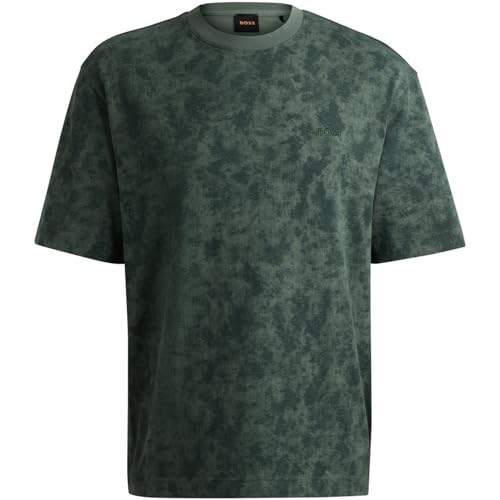 T-Shirt Homme BOSS Te_CamoOver anti-déformation pour rester élégant sans effort en vert