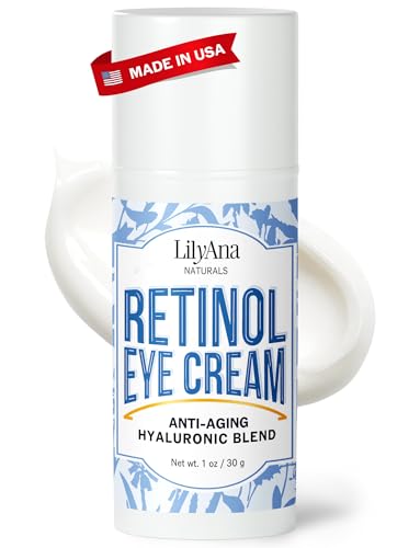 LilyAna Naturals retinol eye cream in five small jars — shows the multi-jar format that trades one large container for portioned refills