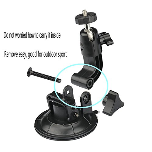 Asocea Action Camera Suction Cup Mount Windshield Camera Holder Tripod Adapter With Screw Compatible With Gopro Hero 11 10 9 8 7 6/Akaso Ek7000/Brave 4/Dragon Touch/Dji Osmo Action/Insta360 X3 X2 #TOP4