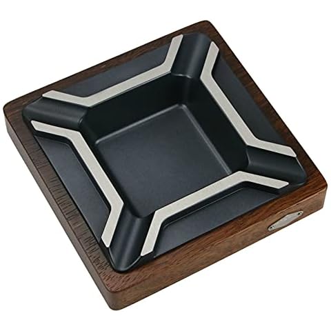 Cool ashtray,Ash trays,Cigar ashtray, metal large-diameter cigar special flume, European-style ash holder Cover