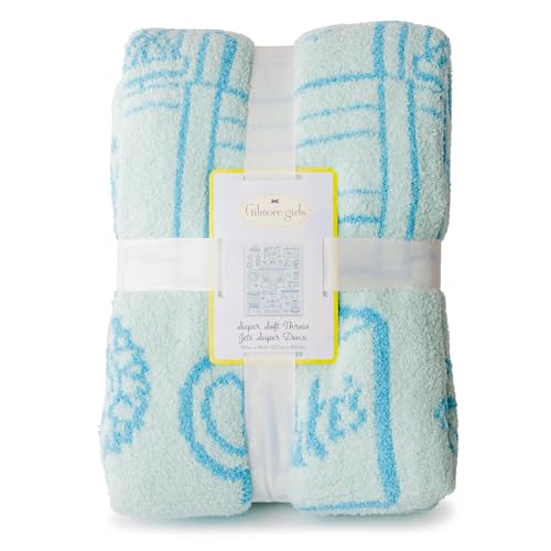 Image of Jay Franco Gilmore Girls Feather Knit Fluffy Throw Blanket - Stars Hallow Fuzzy Blanket Measures 50 x 60 inch - Super Soft Lightweight Bedding
