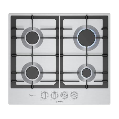 Bosch PCP6A5I90, Série 6, Plaque gaz, 4 feux, 60 cm, Inox