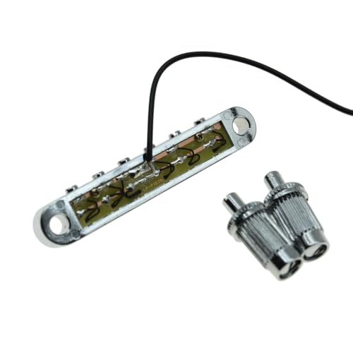 Dopro Piezo Acoustic Tone Tune-O-Matic Bridge Lp Piezo Guitar Bridge Pickup For Import Epi Les Paul/Sg/Es/Dot Chrome thumb #3