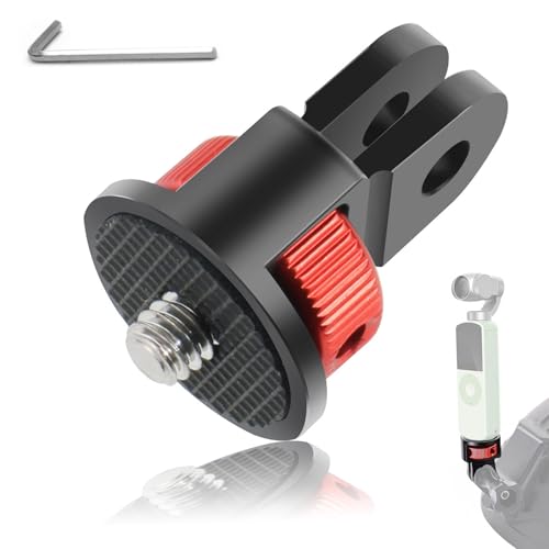 Aluminum Camera Tripod Adapter,1pcs ¼-20 Conversion Adapter Mounts, Compatible with GoPro Action Cameras/Sony/ Insta360 X3/ Sjcam/Action Camera and Other Standard 1/4 inch Mount Adapter Accessories