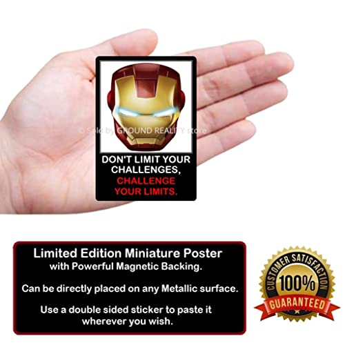 Image of LADY HAWK Iron Man Arc Reactor Poster Motivational and Inspirational Quotes Miniature Picture with magnetic backing. Directly sticks to any Metal Surface. Size 10x7cms Ironman Poster Series (AV48)