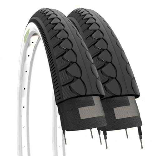 2 COPERTONI 26 X 1.50 (40-559) PNEUMATICI B/N SLICK GOMME MTB MOUNTAIN BIKE BICICLETTA IBRIDA STRADALI
