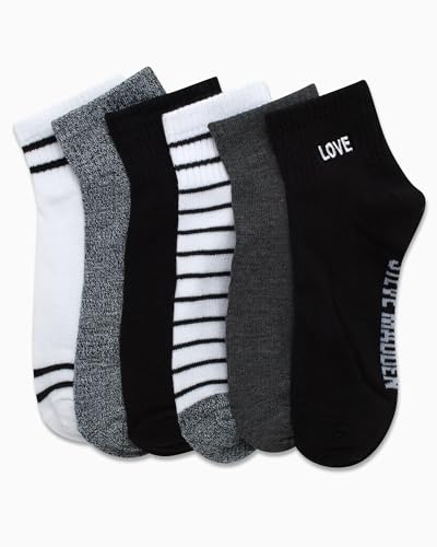 Image of Steve Madden Womens Ankle Socks - 6 & 12 Pack Womens Socks Fun Embroidered Designs Cotton Cozy Fit (Sizes 5-10)