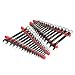 Ernst Manufacturing No-Slip Low-Profile Wrench Rail Set, 30 Tool, Red