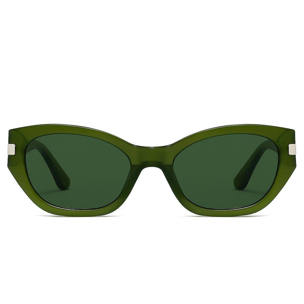 Breeze Green Polarized Sunglasses for Men & Women | UV Protected Retro Square Sunglasses | Lightweight Fashion Eyewear for Driving, Travel, Beach & Streetwear-image-27