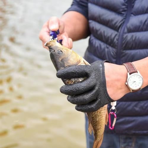 TopHomer 2 luvas de pesca com ganchos magnéticos, luvas de pesca antiderrapantes para pescar, manuse