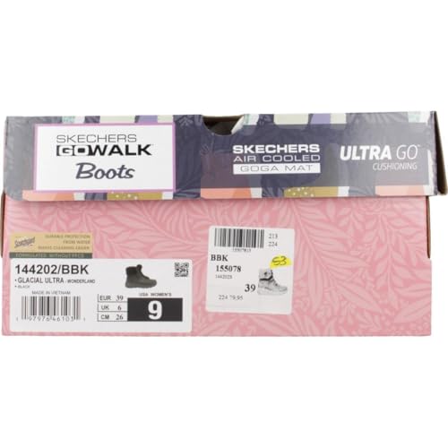 Skechers Femme Glacial Ultra Wonderland, Noir, 38 EU