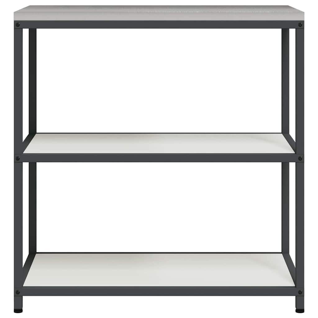 HATTEM - Scaffale da cucina bianco in acciaio, 90 x 50 x 92 cm, con robusto telaio e ripiani, autoportante, versatile per cucina, cantina, giardino e piano di lavoro
