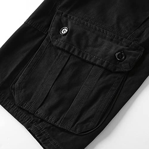 Herenshorts Effen kleur Multi-pocket Splicing Werkkleding Mid-taille Recht Mode Comfortabel Casual Veelzijdig Knap - Afbeelding 6