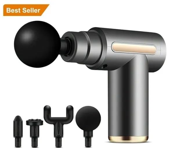 RKF Ultragun Massage Gun For Full Body Relaxation|Deep Tissue Percussion Massager Machine For Muscle Relaxation|Battery Powered And Handheld For Neck, Shoulder, Back, Foot RKF Ultragun Massage Gun For Full Body Relaxation|Deep Tissue Percussion Massager Machine For Muscle Relaxation|Battery Powered And Handheld For Neck, Shoulder, Back, Foot