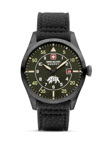 Montre Swiss Military Hanowa Homme quartz chic avec bracelet cuir haut de gamme
