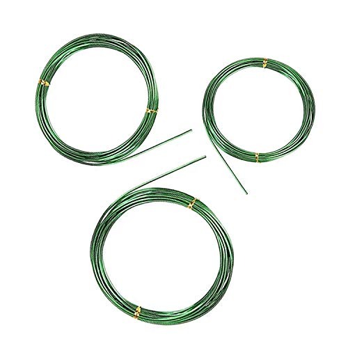 BEADNOVA Bonsai Tree Wire 98 Feet Green Aluminum Bonsai Tree Training Wire for Indoor and Outdoor...