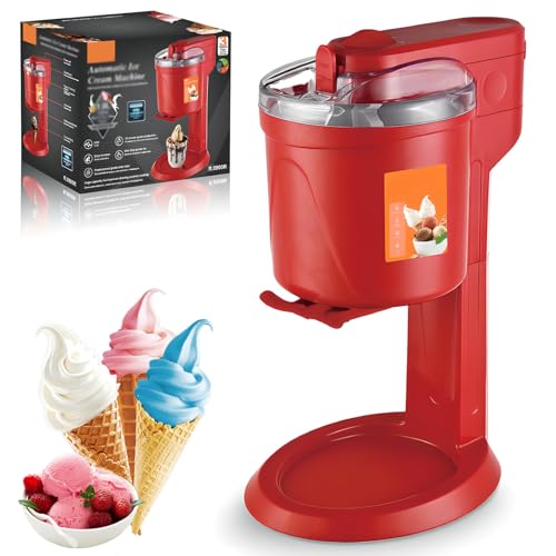 【Facile da usare】: goditi i dolcetti in tre semplici passaggi: 1) Congelare il contenitore durante la notte, quindi assemblare e accendere la macchina. 2) Versare il composto e i mix-in nel contenitore. 3) Lascialo girare: si fermerà automaticamente dopo circa 10 minuti quando sarà pronto