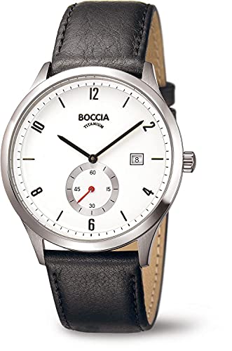 Boccia 3606-01 montre-bracelet hommes en titane pur durable