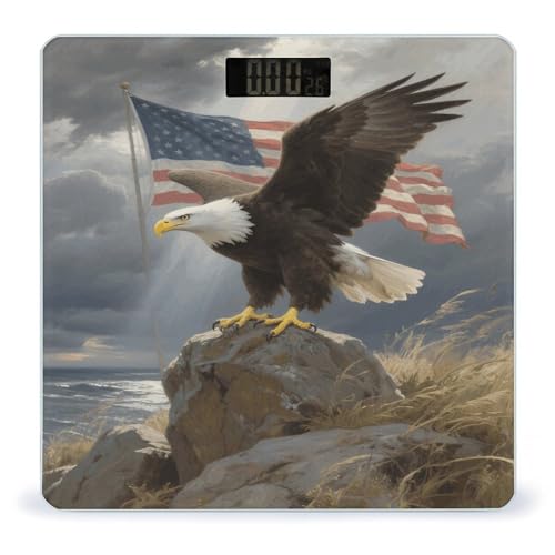 Balanza digital para baño Eagle Americana, vidrio templado miniatura 1