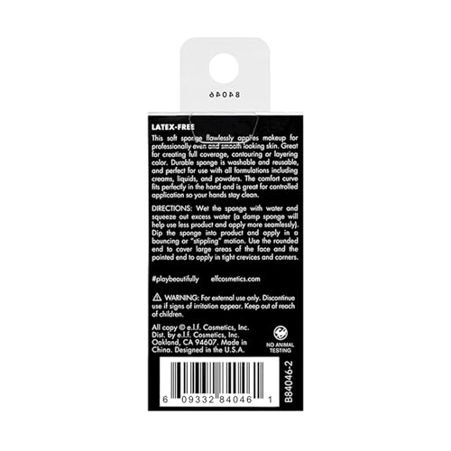e.l.f. Blending Sponge, For Flawless Makeup Application, Creates A Full-Coverage Base, Great For Concealer, Foundation & more, Vegan & Cruelty-Free - image 3