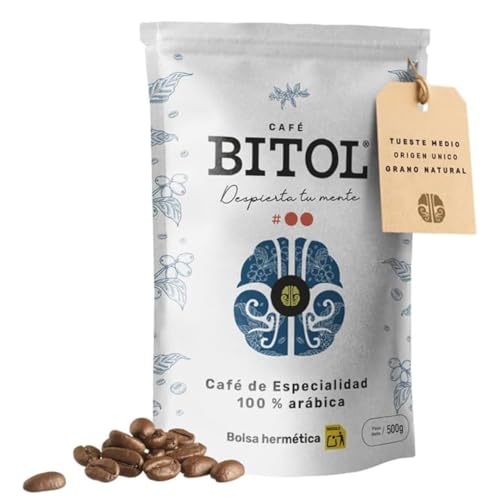 BITOL #2 Café de Especialidad en Grano Natural | 100% Arábica de Origen Único, Guatemala Volcán De Oro | Gourmet de Tueste Medio, Notas de Chocolate, Caramelo y Frutos Secos, Acidez Brillante | 500 g