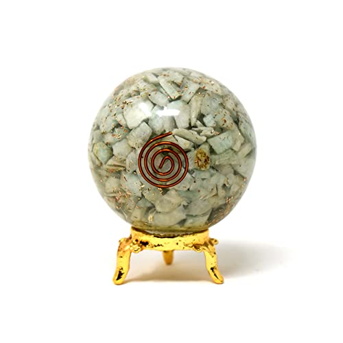 Sphère Amazonite Orgonite contre le stress ambiant : retrouvez la paix intérieure chez vous